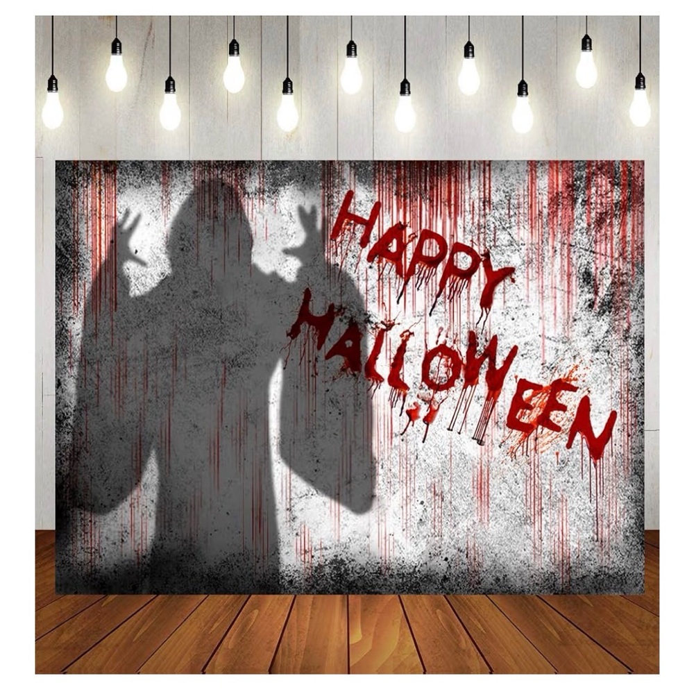 Bloody Ghost HappyHalloween  Backdrop , 5 x 7,Halloween Horror Photo Background